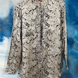 Equipment Snakeskin Print Women's Top